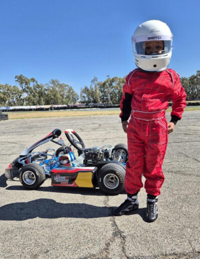 Ethan our youngest Academy driver training.
